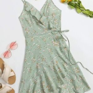 Ditsy Floral wrap ruffle sundress